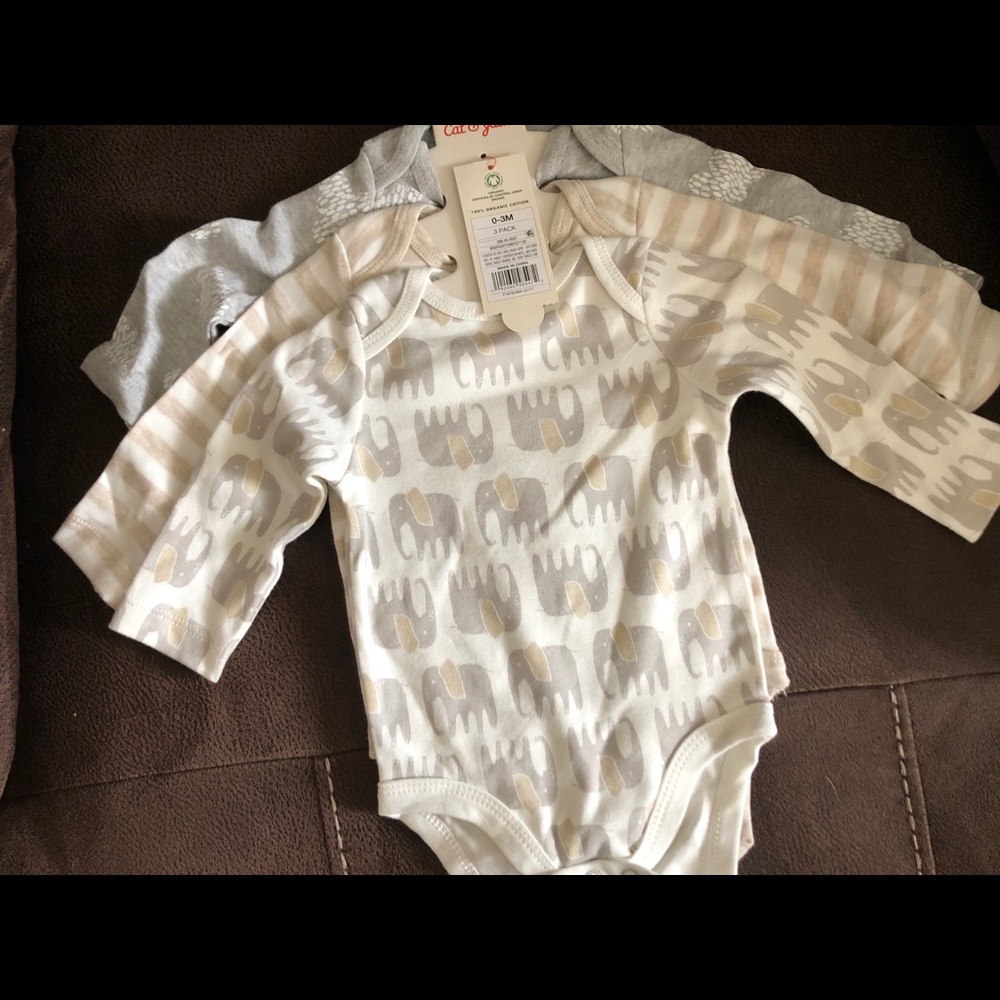 Cat and Jack long sleeve onesies